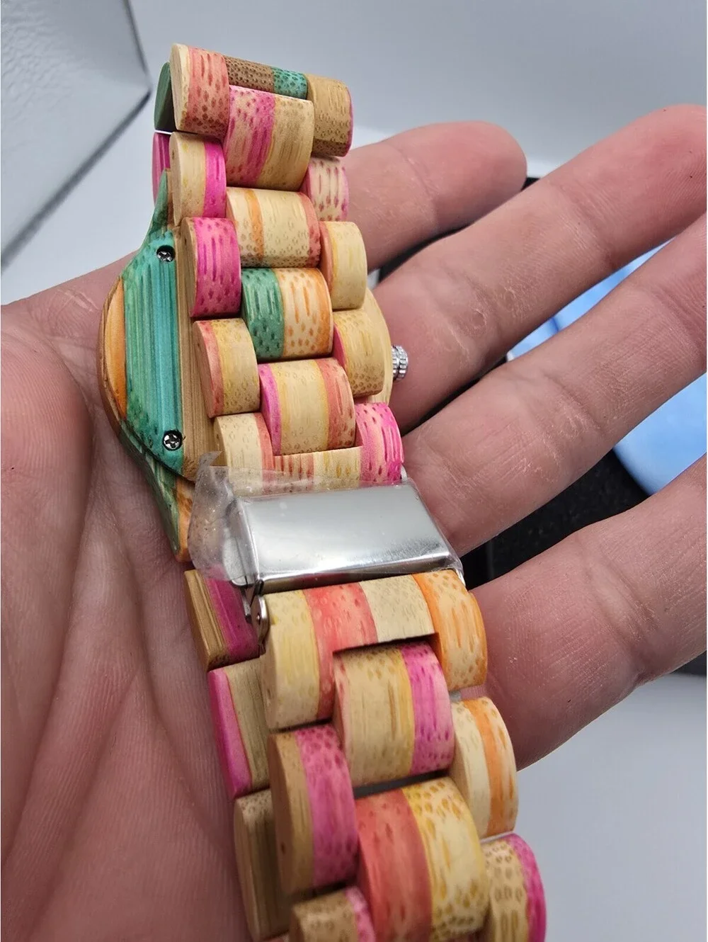 Womens Wooden Watch with All Wood Strap Analog Classic Design Colorful Q1058
